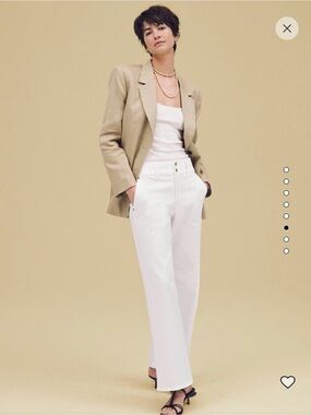 JCREW WHITE wide leg jeans 🤍